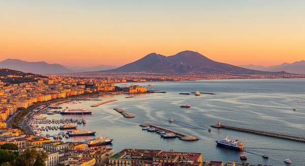 The Bay of Naples and Mount Vesuvius